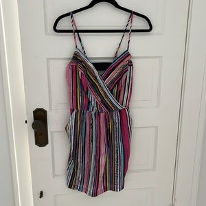 Pink multicolor backless sundress